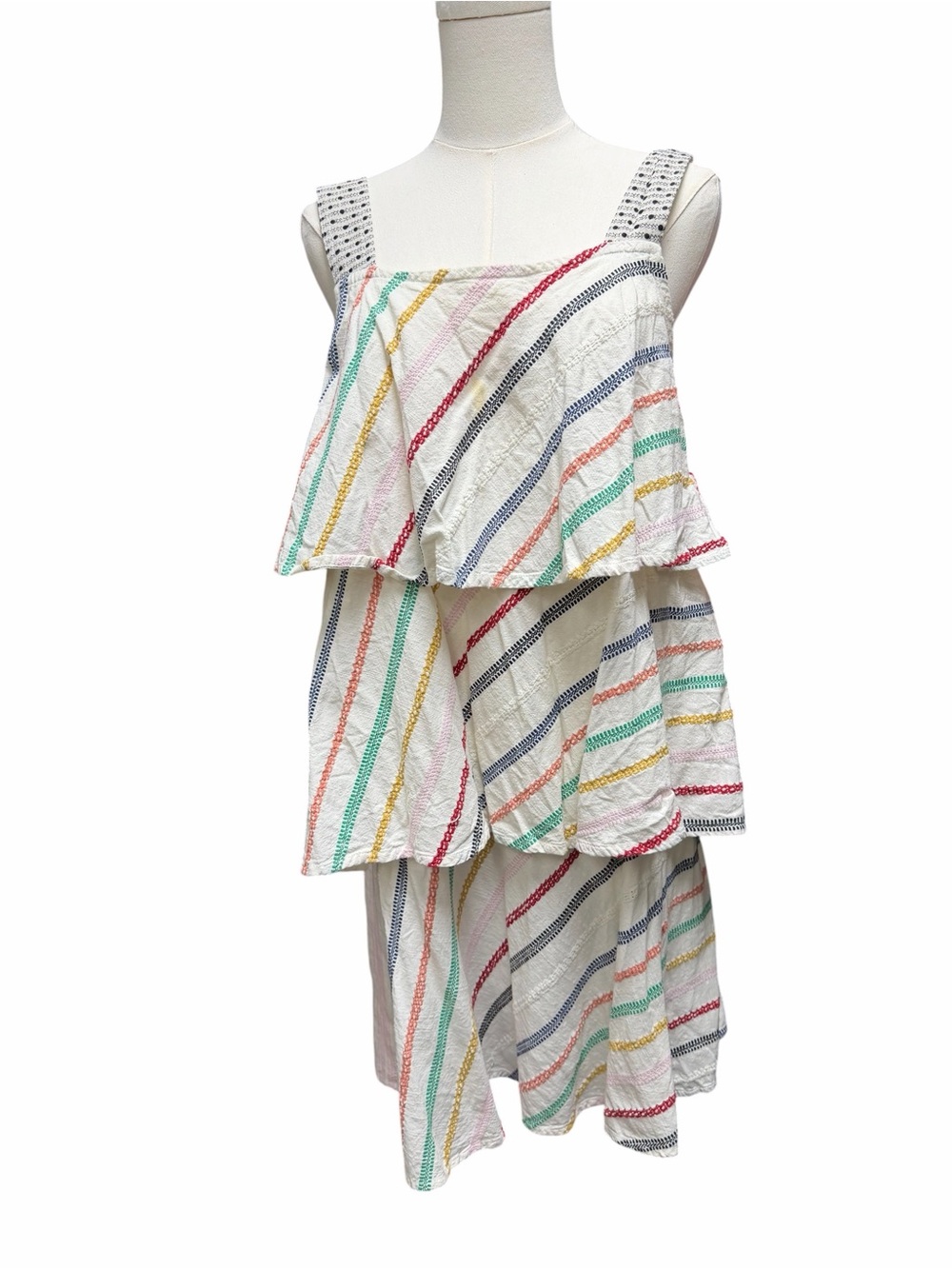 A_19 Ace & Jig Simon Tiered Mini Dress in the Merry colorway